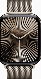 Apple Watch Series 10 GPS + Cellular 42mm Natural Titanium Case With Natural Milanese Loop (MWXF3)