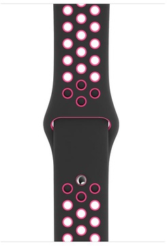 Apple Watch 38mm/40mm/41mm/42mm Nike Sport Band Black/Pink Blast (MWU72)