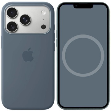 Apple iPhone 17 Pro Silicone Case with MagSafe Anchor Blue (high copy)