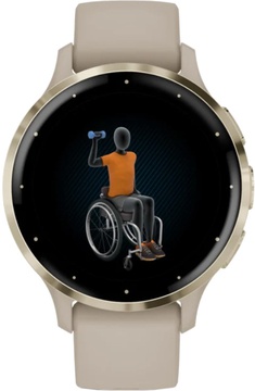 Garmin Venu 3S Soft Gold S. Steel Bezel w. French Gray Case and S. Band (010-02785-02)