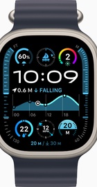 Apple Watch Ultra 2 GPS + Cellular 49mm Natural Titanium Case With Navy Ocean Band (MX4D3)