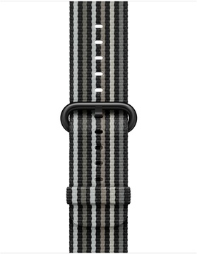 Apple Watch 42mm/44mm/45mm/46mm/49mm Woven Nylon Black Stripe (MRHH2)