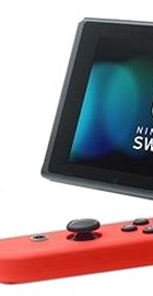 Nintendo Switch with Neon Blue and Neon Red Joy-Con