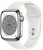 Apple Watch Series 8 GPS + Cellular 41mm Silver Stainless Steel Case with White Sport Band (MNJ53)