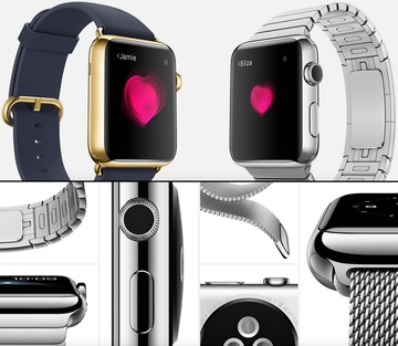 Apple Watch 42mm Stainless Steel Case with Black Leather Loop (MJYN2)