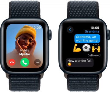Apple Watch SE 2 GPS 40mm Midnight Aluminium Case with Midnight Sport Loop (MRE03)