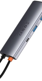 Baseus Metal Gleam Series 7-in-1 (2xUSB3.0+4KHD+Type-C+Type-C PD+TF+SD) (WKWG020113)