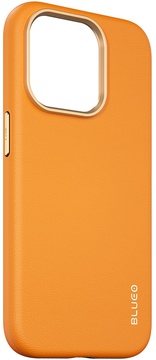 Blueo Leather Case for iPhone 15 Pro with MagSafe Orange