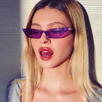 TOYEARN Vintage Sexy Ladies Cat Eye Sunglasses Women 2018 (Purple frame/Purple Glasses)