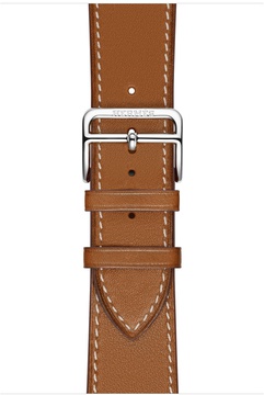 Apple Watch Hermes Series 4 GPS + Cellular 44mm Stainless Steel Case with Fauve Barenia Leather Single Tour (MU6V2)