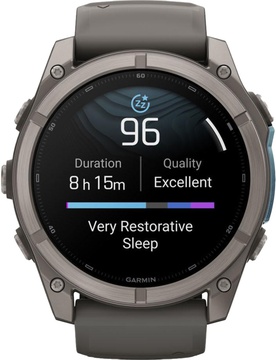 Garmin Fenix 9 51mm Titanium with Pebble Gray Silicone Band (010-04763-00/01)