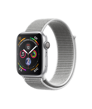 Apple Watch Series 4 GPS 44mm Silver Aluminum Case with Seashell Sport Loop (MU6C2)