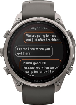Garmin Fenix 9 Pro inReach Solar 47mm Titanium with Pebble Gray/Silver Gray Silicone Band (010-04338-00/01)