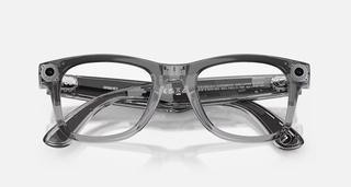 Ray-Ban Meta Wayfarer Gen2 Standard Shiny Transparent Grey Frame/Clear Sapphire Lenses (RW4012 6840MF 50-22)