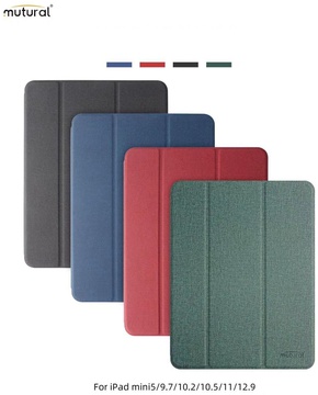Mutural Textil Case for iPad 10.5 (2017-2018 / Air 10.5 2019) with slot for Pencil Dark Blue