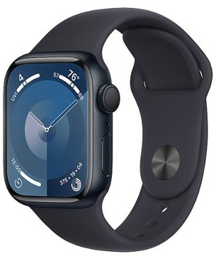 Apple Watch Series 9 GPS 41mm Midnight Aluminum Case With Midnight Sport Band - S/M (MR8W3)