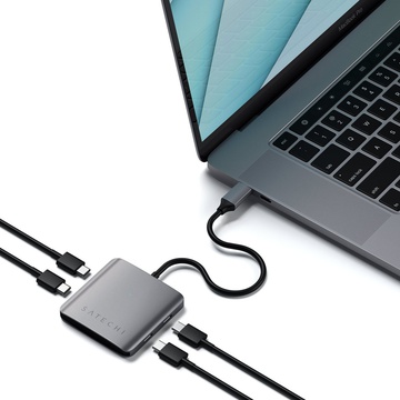 Satechi Aluminum 4 Port USB-C Hub Space Gray (ST-UC4PHM)