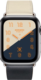 Apple Watch Hermes Series 4 GPS + Cellular 44mm Stainless Steel Case with Indigo/Craie/Orange Swift Leather Single Tour (MU6X2)
