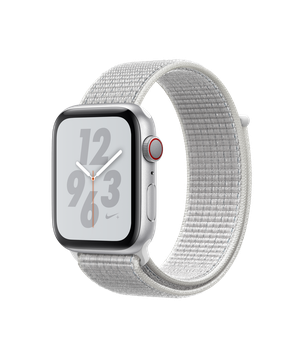 Apple Watch Nike+ Series 4 GPS + Cellular 44mm Silver Aluminum Case with Summit White Nike Sport Loop (MTXA2, MTXJ2)