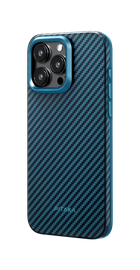 Pitaka MagEZ Case Pro 4 Twill 1500D Black/Blue for iPhone 15 Pro Max (KI1508PMPA)