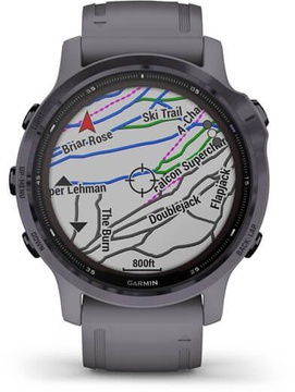 Garmin Fenix 6S Pro Solar Edition Amethyst Steel with Shale Gray Band (010-02409-15)
