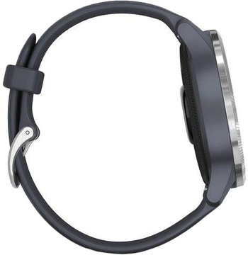 Garmin Venu Silver Stainless Steel Bezel w. Granite Blue and Silicone B. (010-02173-01/010-02173-03)