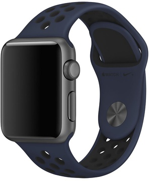 Apple Watch Nike Sport Band 42mm/44mm/45mm/46mm/49mm Obsidian/Black (MQ2X2)