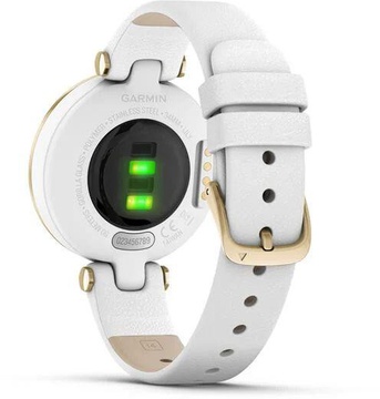 Garmin Lily Light Gold Bezel with White Case and Italian Leather Band (010-02384-B3)