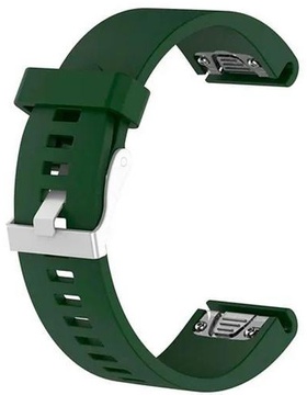 Garmin Ремінець  QuickFit 20 Smooth Silicone Band Dark Green (QF20-SMSB-DKGN)