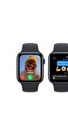 Apple Watch SE 2 GPS 44mm Midnight Aluminium Case with Midnight Sport Band S/M (MRE73)