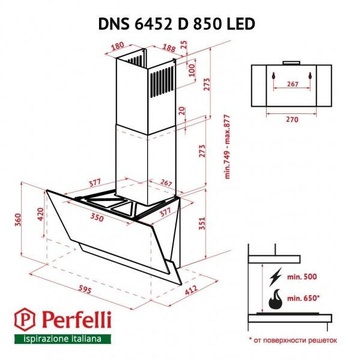 Perfelli DNS 6452 D 850 WH LED