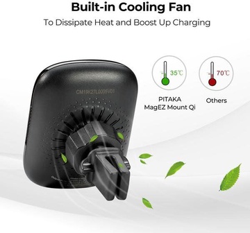 Pitaka MagEZ Mount Qi Car Vent Black/Gun Metal (CM3001QBGM)