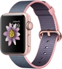 Apple Watch 38mm Series 2 Rose Gold Aluminum Case with Light Pink/Midnight Blue Woven Nylon (MNP02)
