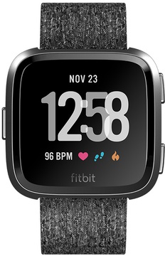 Fitbit Versa Special Edition, Charcoal Woven (FB505BKGY)