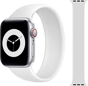 Apple Silicone Solo Loop for Apple Watch 38mm/40mm/41mm/42mm White Size L (high copy)