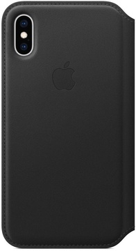Apple iPhone XS Leather Folio - Black (MRWW2)