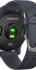 Garmin Venu Silver Stainless Steel Bezel w. Granite Blue and Silicone B. (010-02173-01/010-02173-03)
