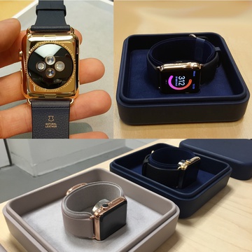 Apple Watch Edition 42mm 18-Karat Yellow Gold Case with Black Classic Buckle (MKL62)