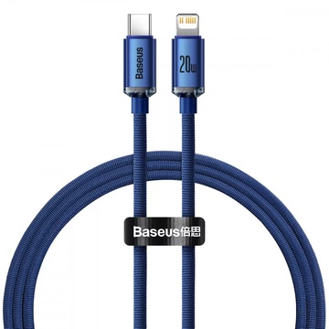 Baseus Crystal Shine Series Fast Charging Type-C to Lightning (1.2m) Blue