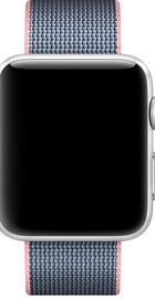 Apple Woven Nylon for Watch 42mm/44mm/45mm/46mm/49mm Light Pink/Midnight Blue (MNKG2)