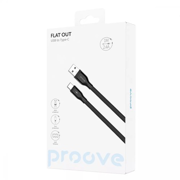 Proove Flat Out Type-C 2.4A (1m) Black