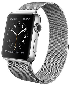 Apple Watch 42mm Stainless Steel Case with Milanese Loop (MJ3Y2)