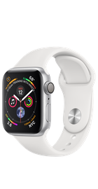 Apple Watch Series 4 GPS 40mm Silver Aluminum Case with White Sport Band (MU642)