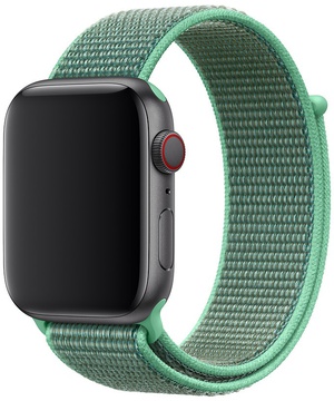 Apple Watch 42mm/44mm/45mm/46mm/49mm Woven Nylon Sport Loop Spearmint (high copy)