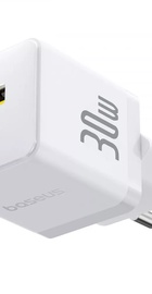 Baseus Palm Fast Charger Type-C+USB 30W White