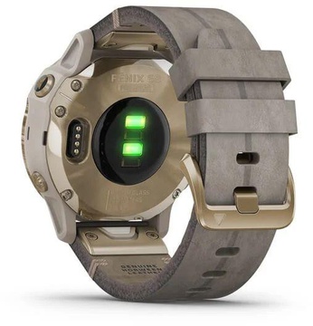 Garmin Fenix 6S Pro Solar Edition Light gold with shale grey suede band (010-02409-26)