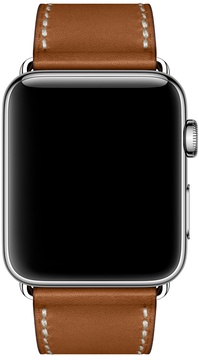 Apple Watch Hermes Leather Single Tour 42mm/44mm/45mm/46mm/49mm Fauve Barenia (MMMR2)