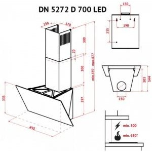 Perfelli DN 5272 D 700 BL LED
