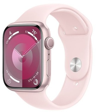 Apple Watch Series 9 GPS 45mm Pink Aluminum Case With Light Pink Sport Band - M/L (MR9H3)
