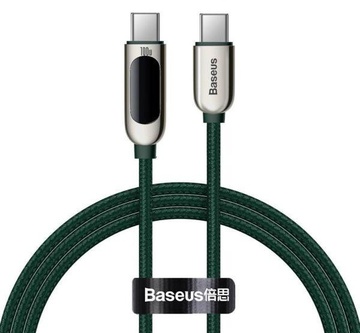 Baseus Display Fast Charging Type-C to Type-C 100W 1m Dark Green (CATSK-B06)